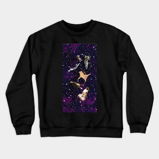 Cats in Space Crewneck Sweatshirt by DaniHoffmann